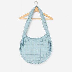 Urban Fit by Urban Expressions Quilted Caryall Puffer Hobo Bag in Sky Light Blue